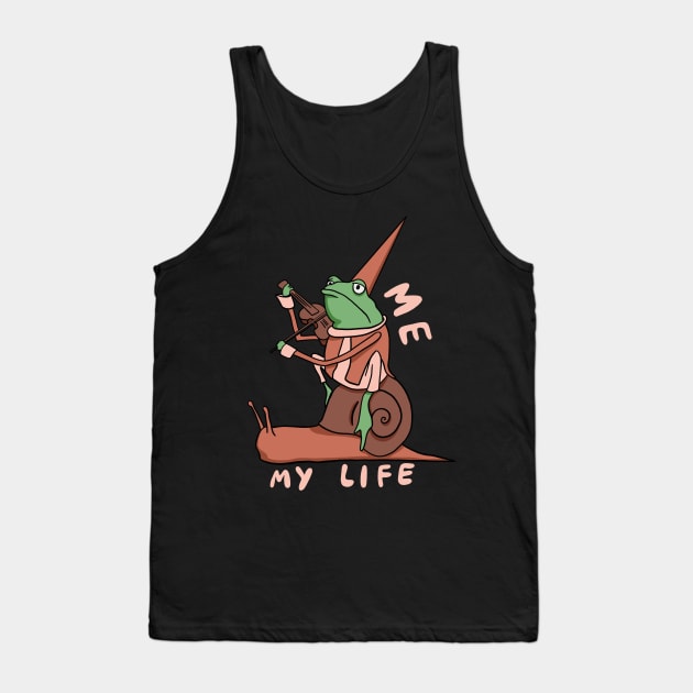 Frog Riding A Snail Tank Top by isstgeschichte